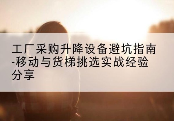 驿城移动式升降机怎么选-工厂采购升降设备避坑指南-移动与货梯挑选实战经验分享