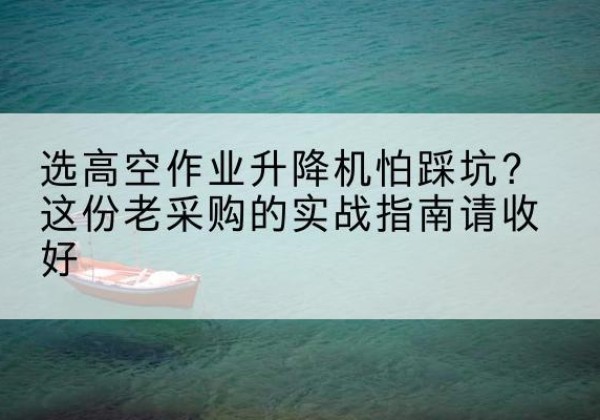 驿城高空作业升降机厂家推荐-选高空作业升降机怕踩坑？这份老采购的实战指南请收好